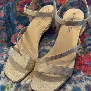 Life Stride Women's Gold Strappy Sandals